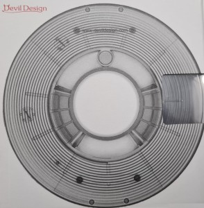 Szary filament PLA Devil Design 1,75 mm, 0,33 kg