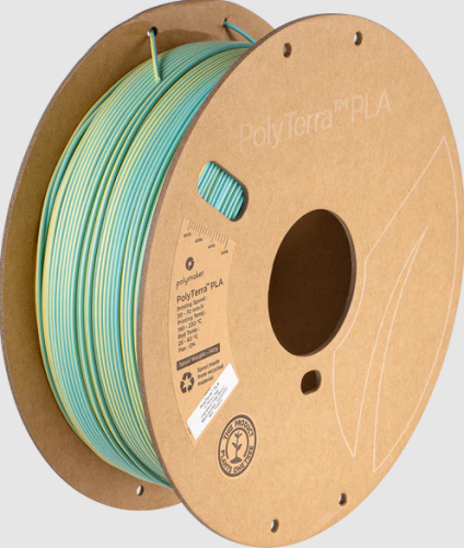 Turkusowo-żółty matowy filament Polymaker dual PolyTerra Chameleon PLA  1,75 mm, 1 kg 