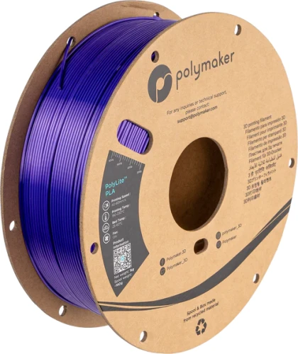 Purpurowy filament Polymaker PolyLite Silk 1,75 mm, 1 kg 