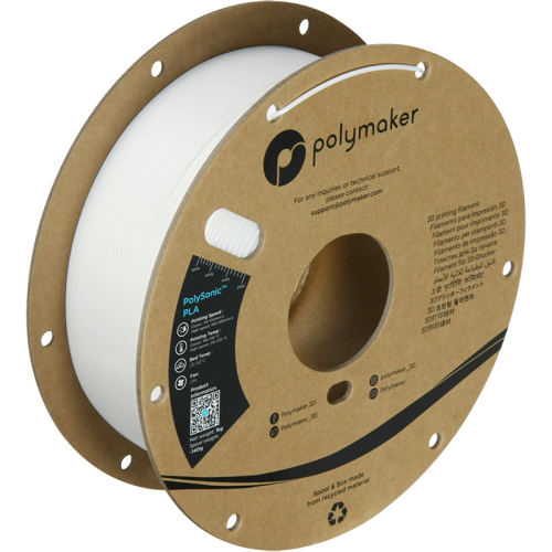 Filament Polymaker PolySonic PLA - High Speed PLA biały 1 kg