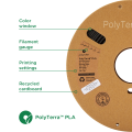 Szary matowy filament Polymaker PolyTerra PLA  1,75 mm, 3 kg