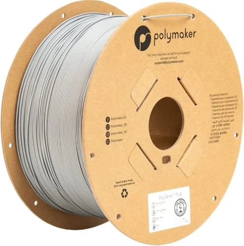 Szary matowy filament Polymaker PolyTerra PLA  1,75 mm, 3 kg