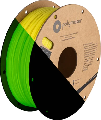 Świecący w ciemności na żółto filament Polymaker PolyLite  luminous yellow PLA  1,75 mm, 1 kg 